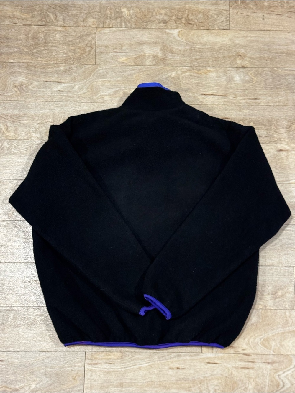 Vintage Columbia Made In USA Black Fleece Quarter Zip Pullover Size Medium - Picture 4 of 6